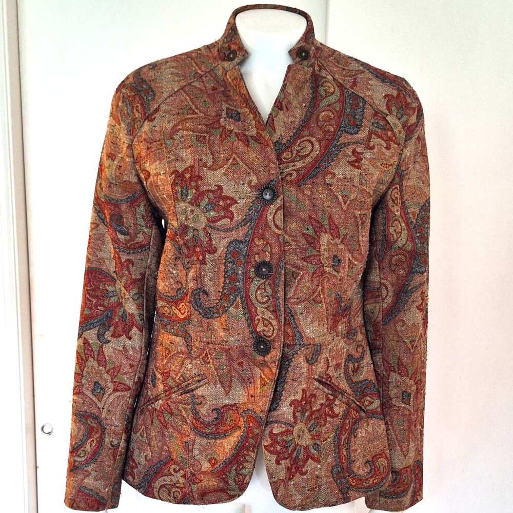 Coldwater Creek floral paisley jacket blazer
